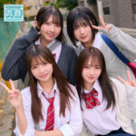 める＆ひかり＆もあ＆ゆみ｜制服美少女4人のハーレム素人動画【deaa030】