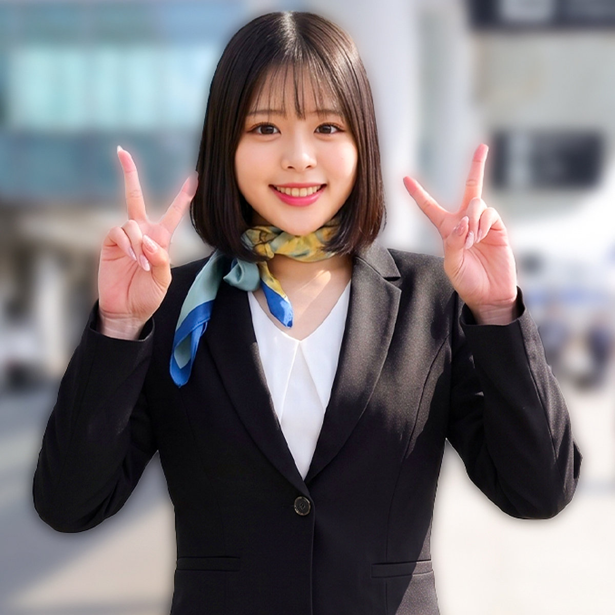 みゆさん｜パンスト姿のスチュワーデス素人動画【nost244】